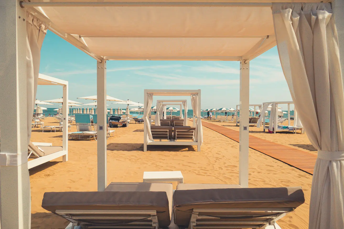 Beach and Cabanas
