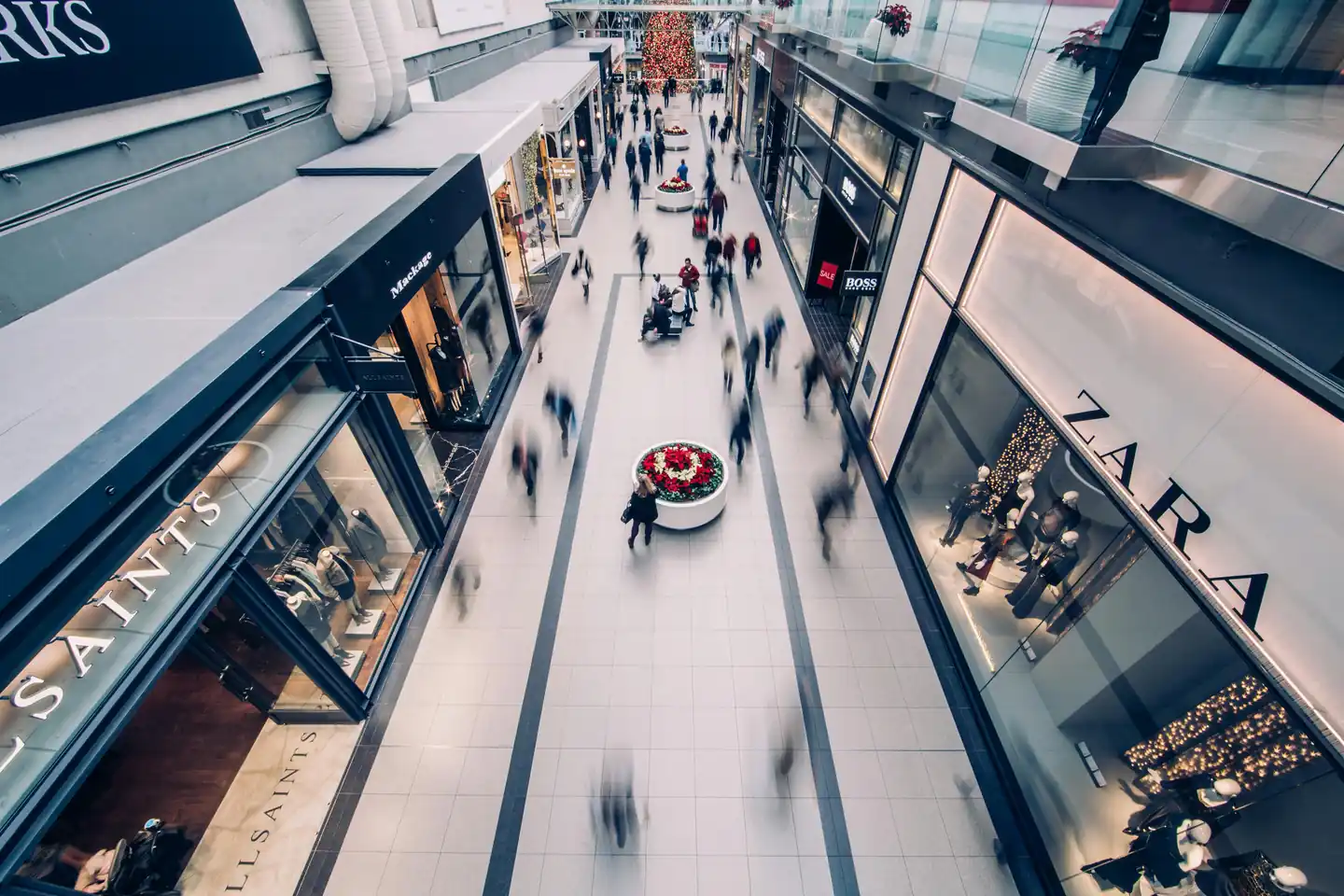 A thriving retail scene